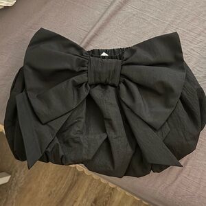 H&M Black Mini Skirt with Bow